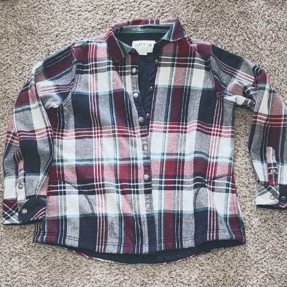 Orvis Red and Blue Shacket Classic Style - Picture 1 of 8